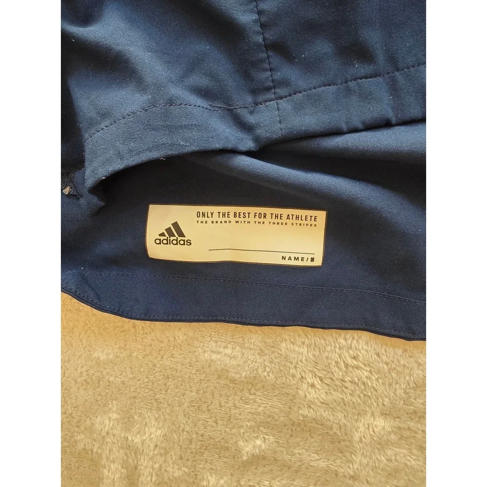 Georgia Tech Jacket Mens M Blue Adidas Pullover Half 1/2 Zip‎ Windbreaker *Read